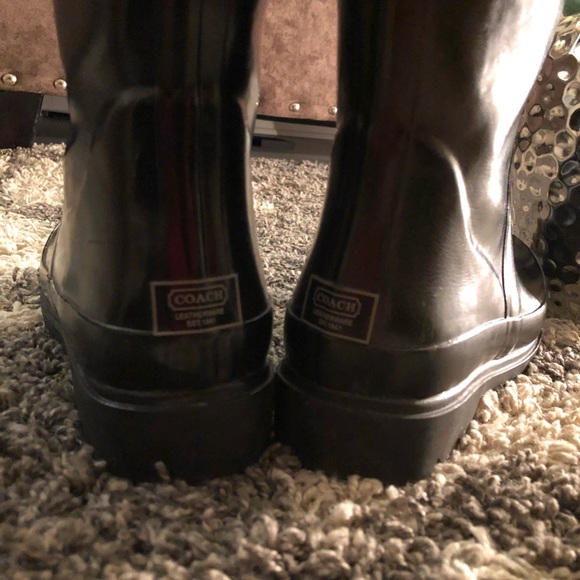 Black Coach Rain Boots - Picture 4 of 4